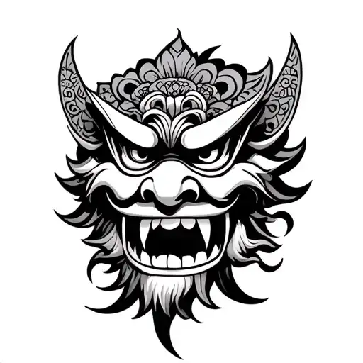 Barong tattoo design idea