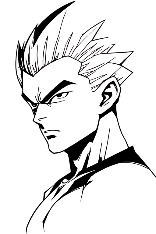 Vegeta facing tattoo design idea