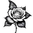 BUTTERFLY ROSE tattoo design idea