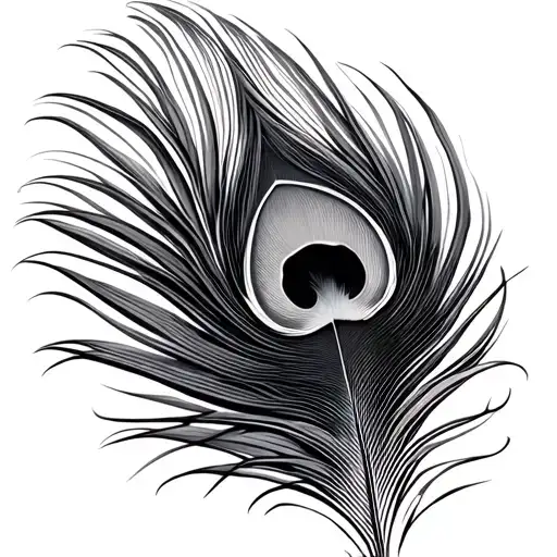 infinity with peacock feather  tattoo design idea