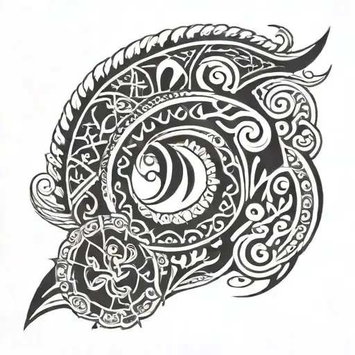 maori tattoo and number 1992 tattoo design idea