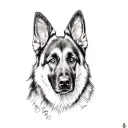 a german shepherd dog tattoo design idea