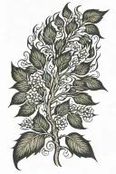 burning bush tattoo design idea