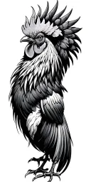 Gemini Rooster tattoo design idea