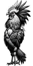 Gemini Rooster tattoo design idea