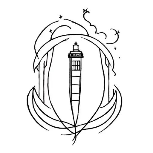 dr who themed tatto tattoo design idea