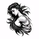 Vertical Tricep tattoo design idea