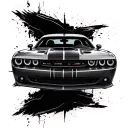 challenger hellcat srt tattoo design idea