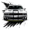 challenger hellcat srt tattoo design idea