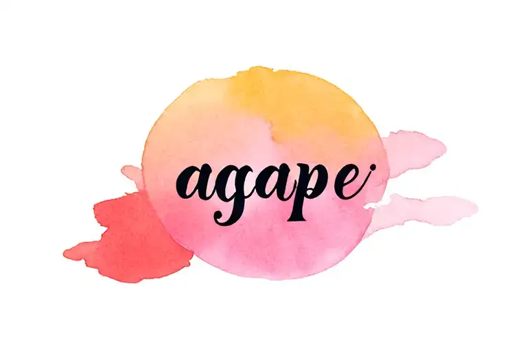 agape in greek lettering tattoo design idea