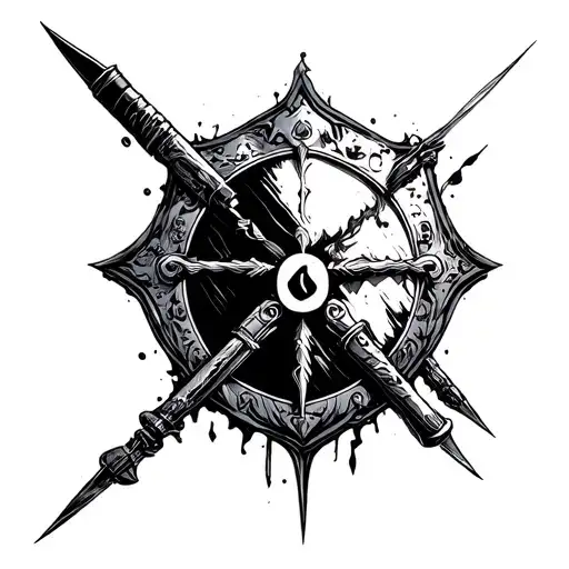 bladee shield drain gang tattoo design idea