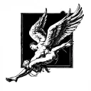 Falling icarus tattoo design idea
