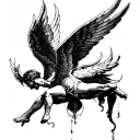 Falling icarus tattoo design idea