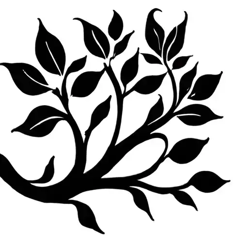 A very small and gentele elongated tattoo for a mother, that symbolizes her 3 daughters. It must include  three branches tattoo design idea