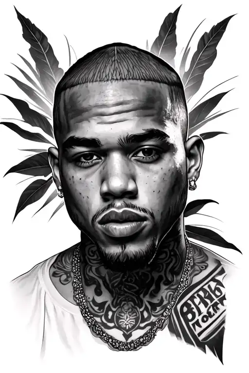 Help me create a forearm sleeve just like Chris Brown's left arm tattoos tattoo design idea