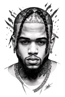 Help me create a forearm sleeve just like Chris Brown's left arm tattoos tattoo design idea