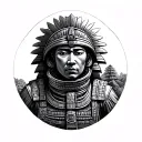 Mayan Astronaut tattoo design idea