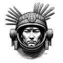Mayan Astronaut tattoo design idea