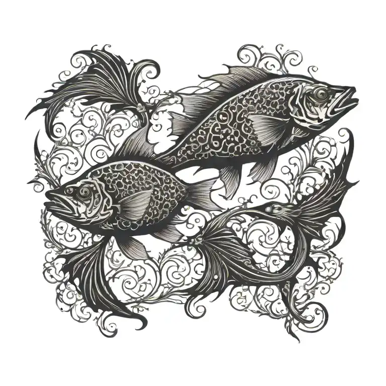 Fish tattoo design idea
