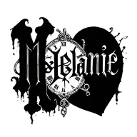 "Mélanie" clock Coeur chain tattoo design idea