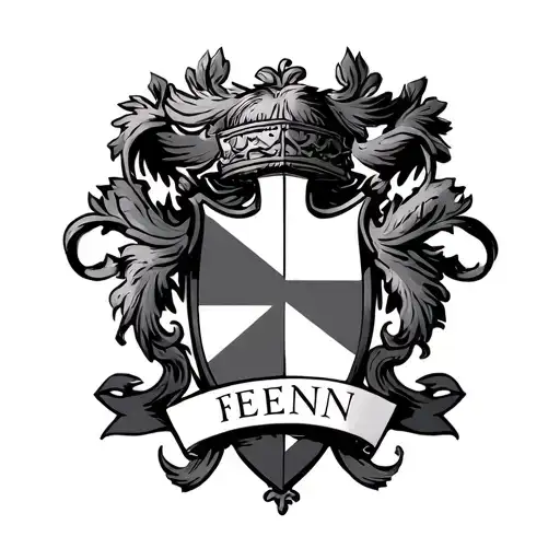 I'm Italian Irish and German. My last name is Fenn, I'm a Christian. I want the family crest to also resemble hard work, tattoo design idea