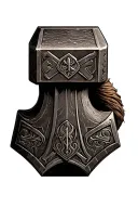mjolnir hammer tattoo design idea