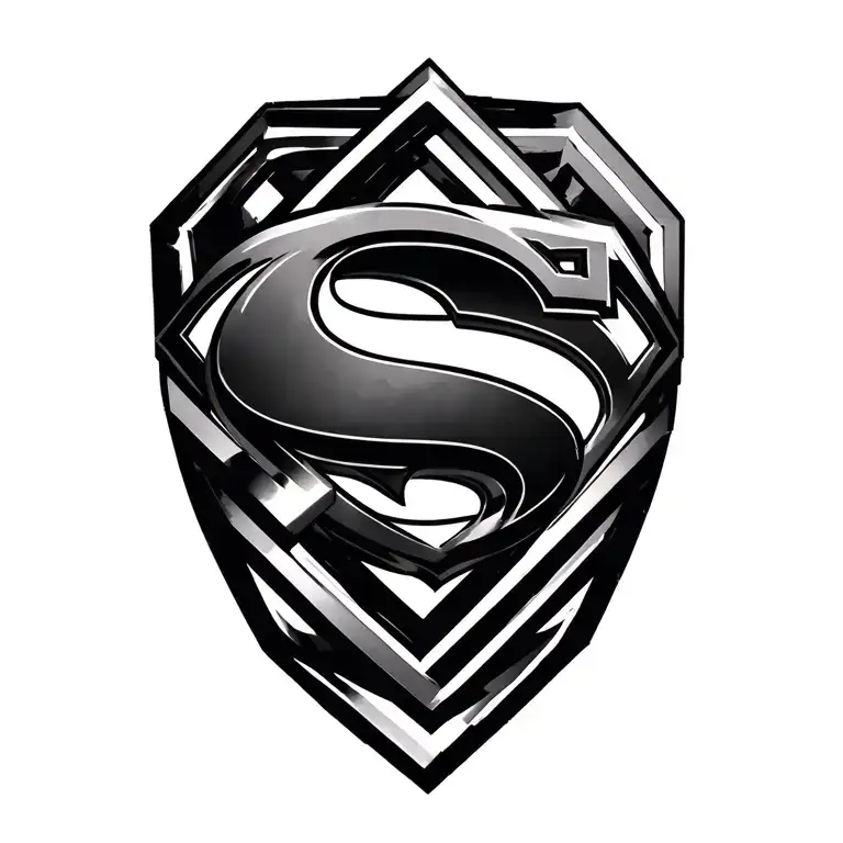 Superman logo wrapped tattoo design idea
