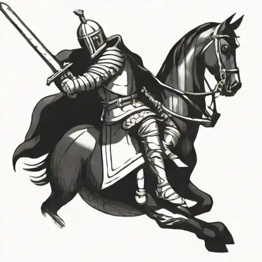 templar knight tattoo design idea