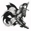 templar knight tattoo design idea