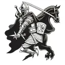 templar knight tattoo design idea