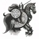 templar knight tattoo design idea