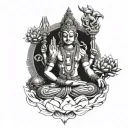 brahma vishnu shiva tattoo design idea