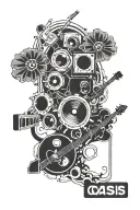 indie rock bands oasis tattoo design idea