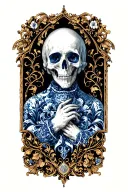 delftware pattern tattoo design idea