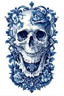 delftware pattern tattoo design idea