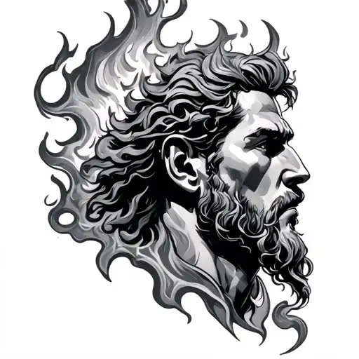 Prometheus fire tattoo design idea