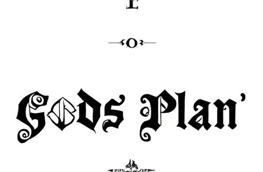 "Gods Plan
" tattoo design idea