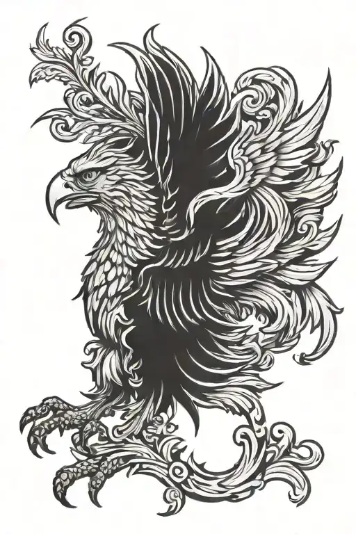 griffon royalty crest tattoo design idea