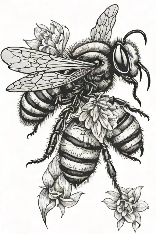 bee tattoo design idea