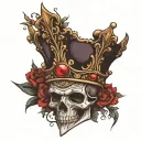 dark prince crown tattoo design idea