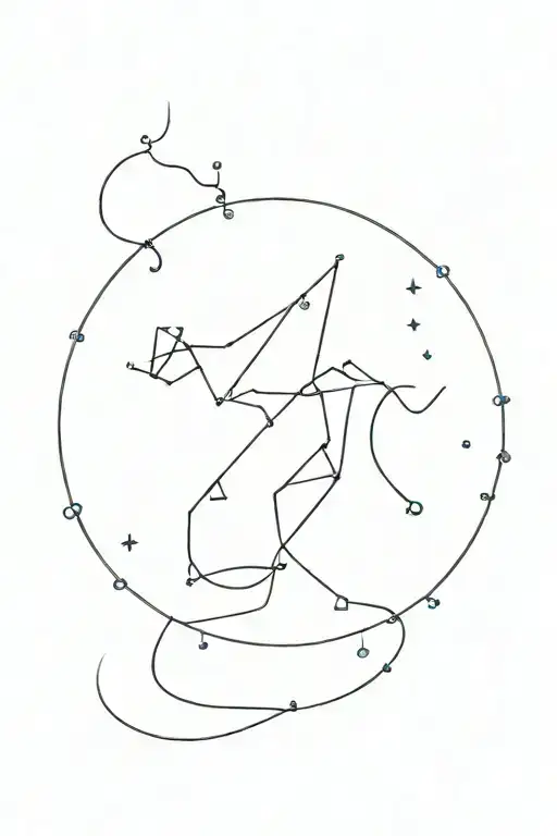 Capricorn constellation first name Charly tattoo design idea