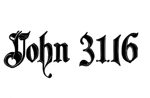 "John 3:16" tattoo design idea