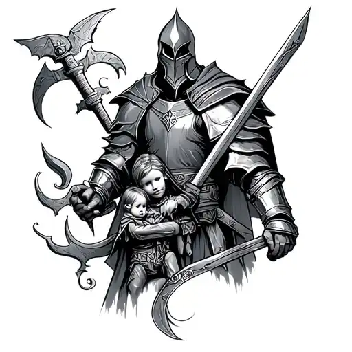 Family Smith Knight tattoo design idea