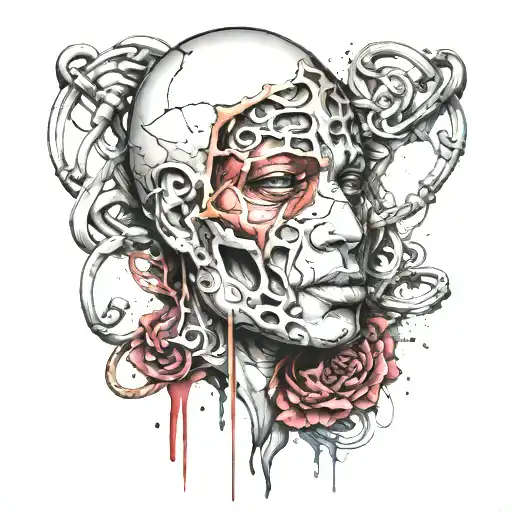 bdsm master slave combined tattoo design idea