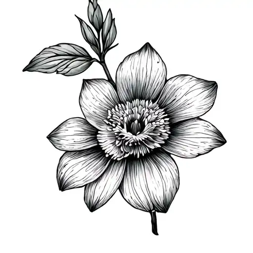 Diphylleia Grayi, fineline, vertical, minimalist tattoo design tattoo design idea