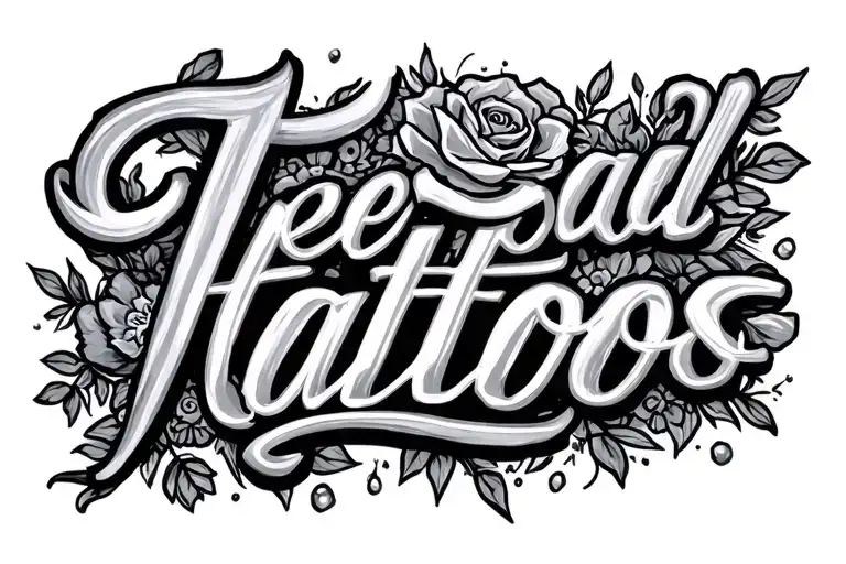 last name written tattoo design idea