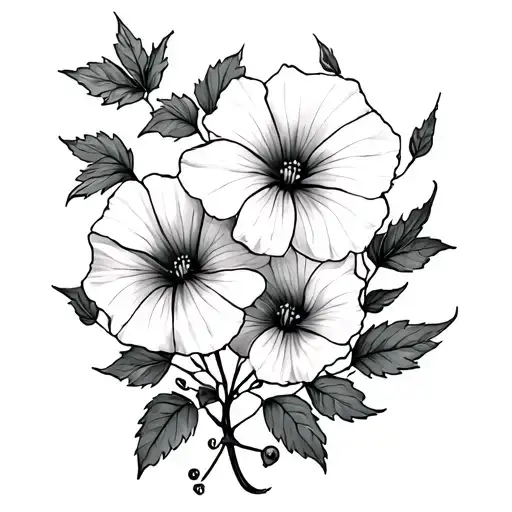 shoulder tattoo of geranium palmatum flowers Vine Wrapping tattoo design idea