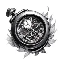 timepiece tattoo design idea