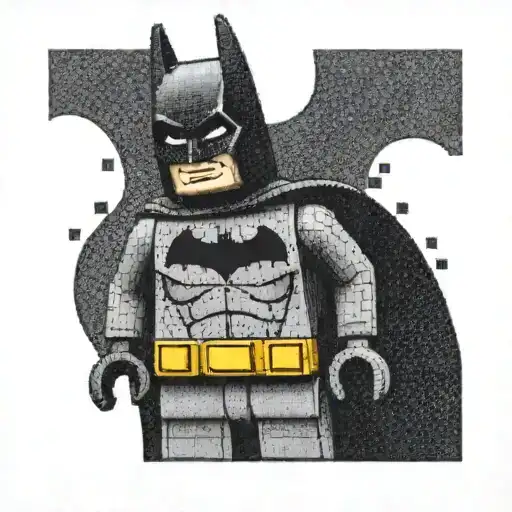 batman lego bricks tattoo design idea