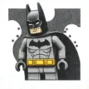 batman lego bricks tattoo design idea